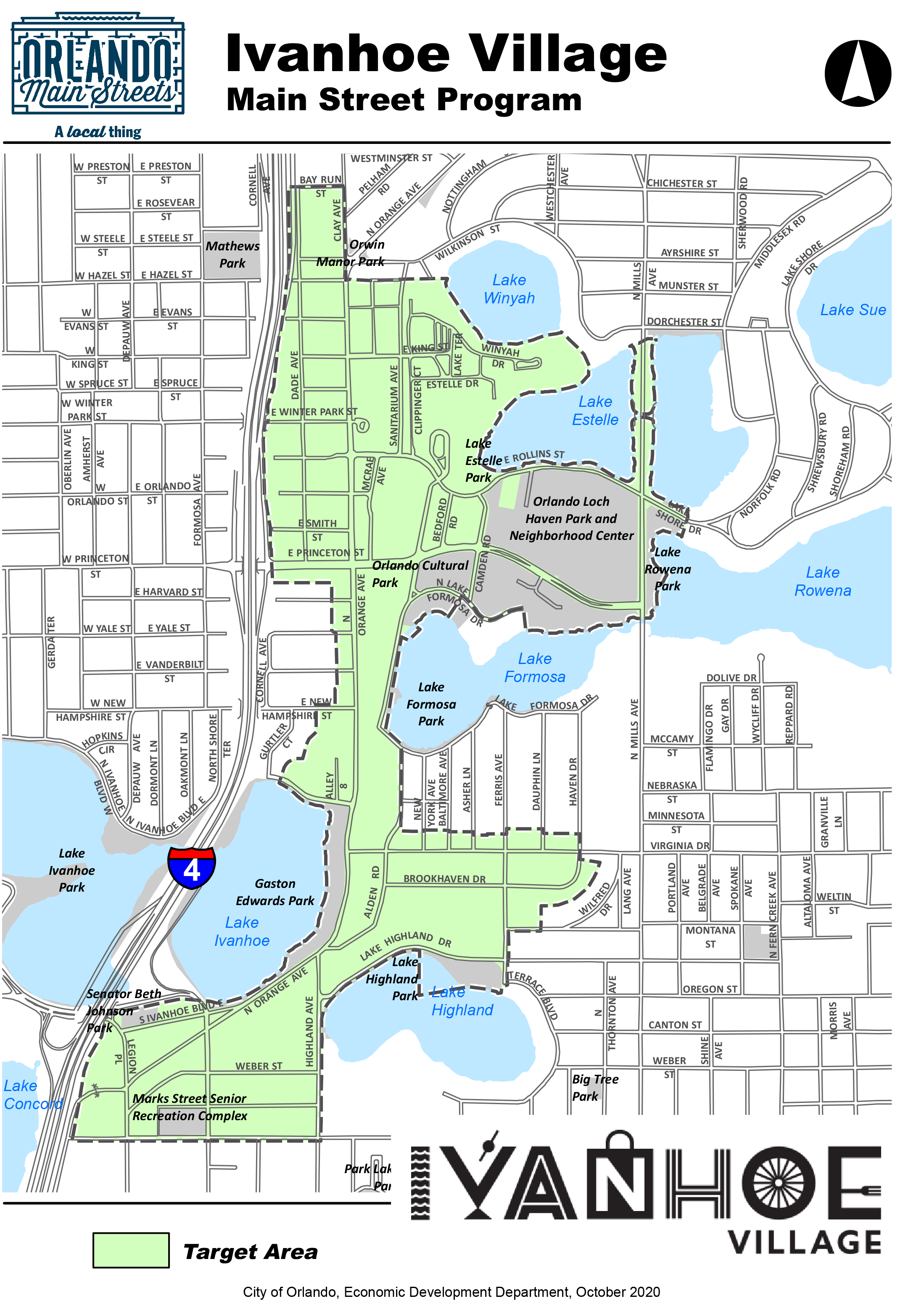 ivanhoe village map