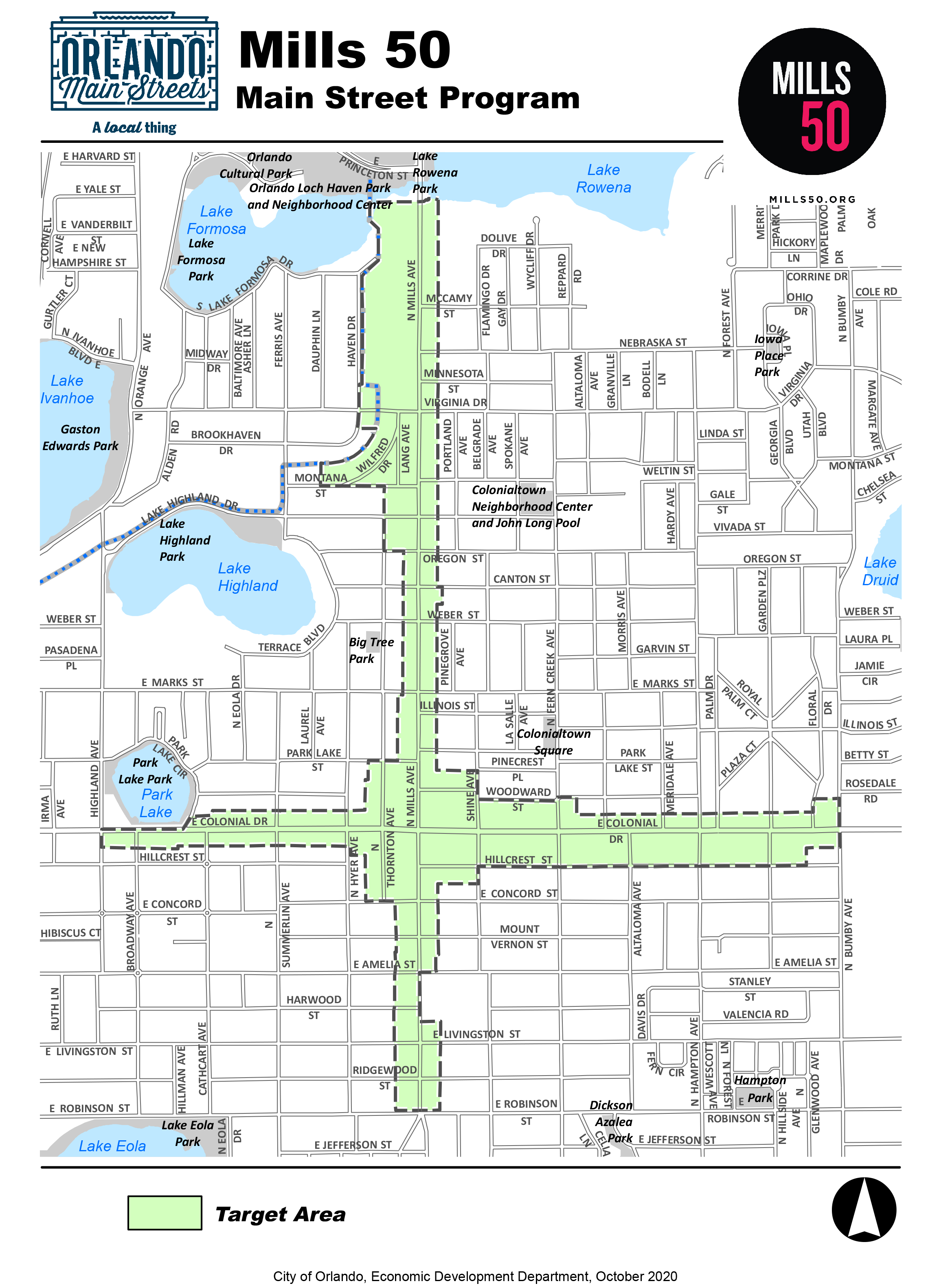 Mills 50 map