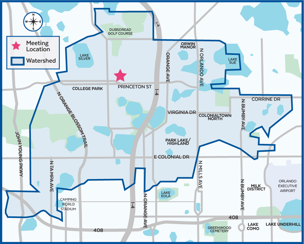 Map of Howell Branch Watershed Study area