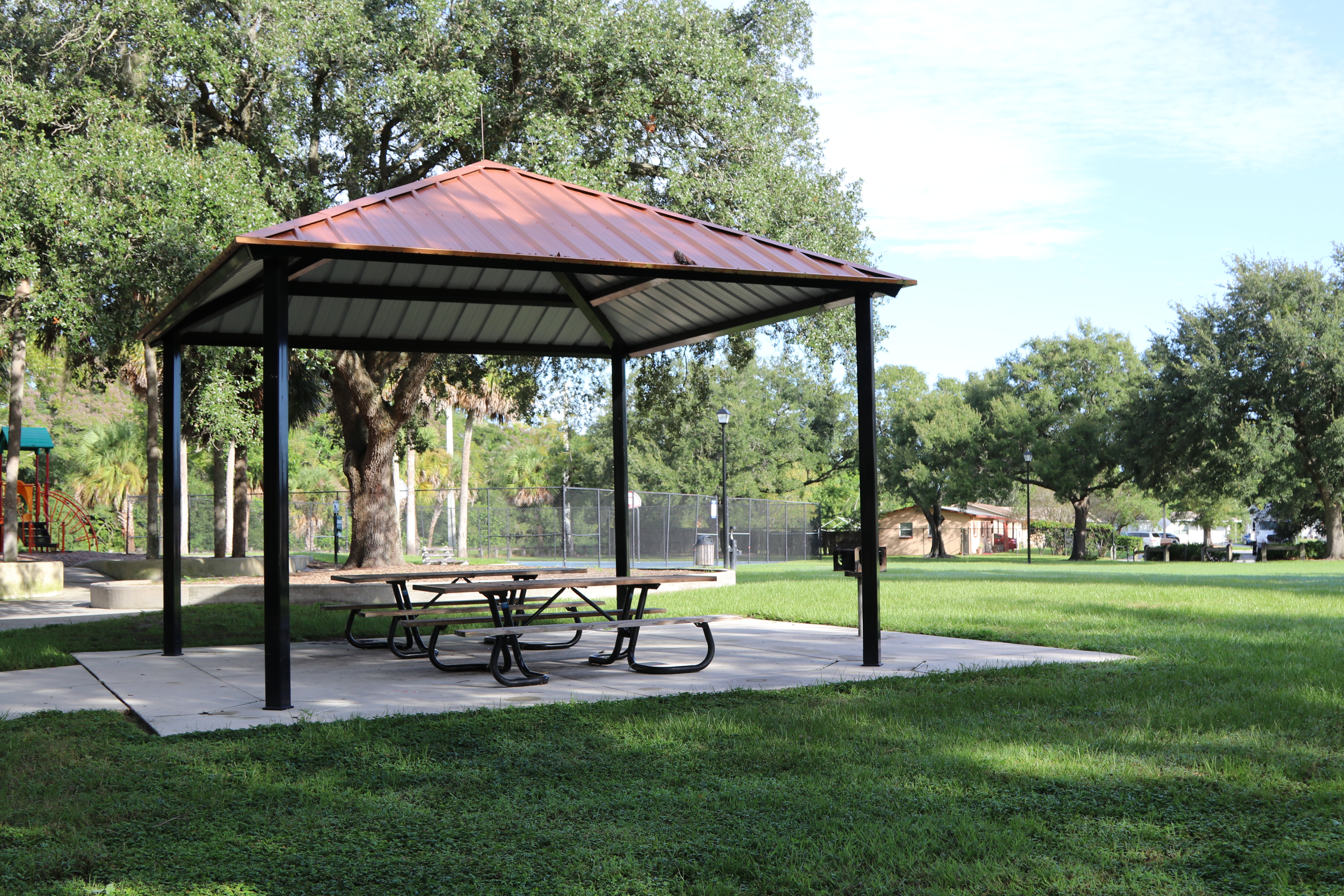 pavilion with benches