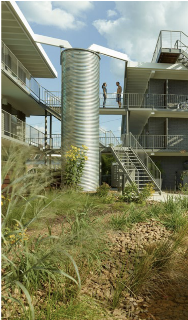 A rain water cistern tank.