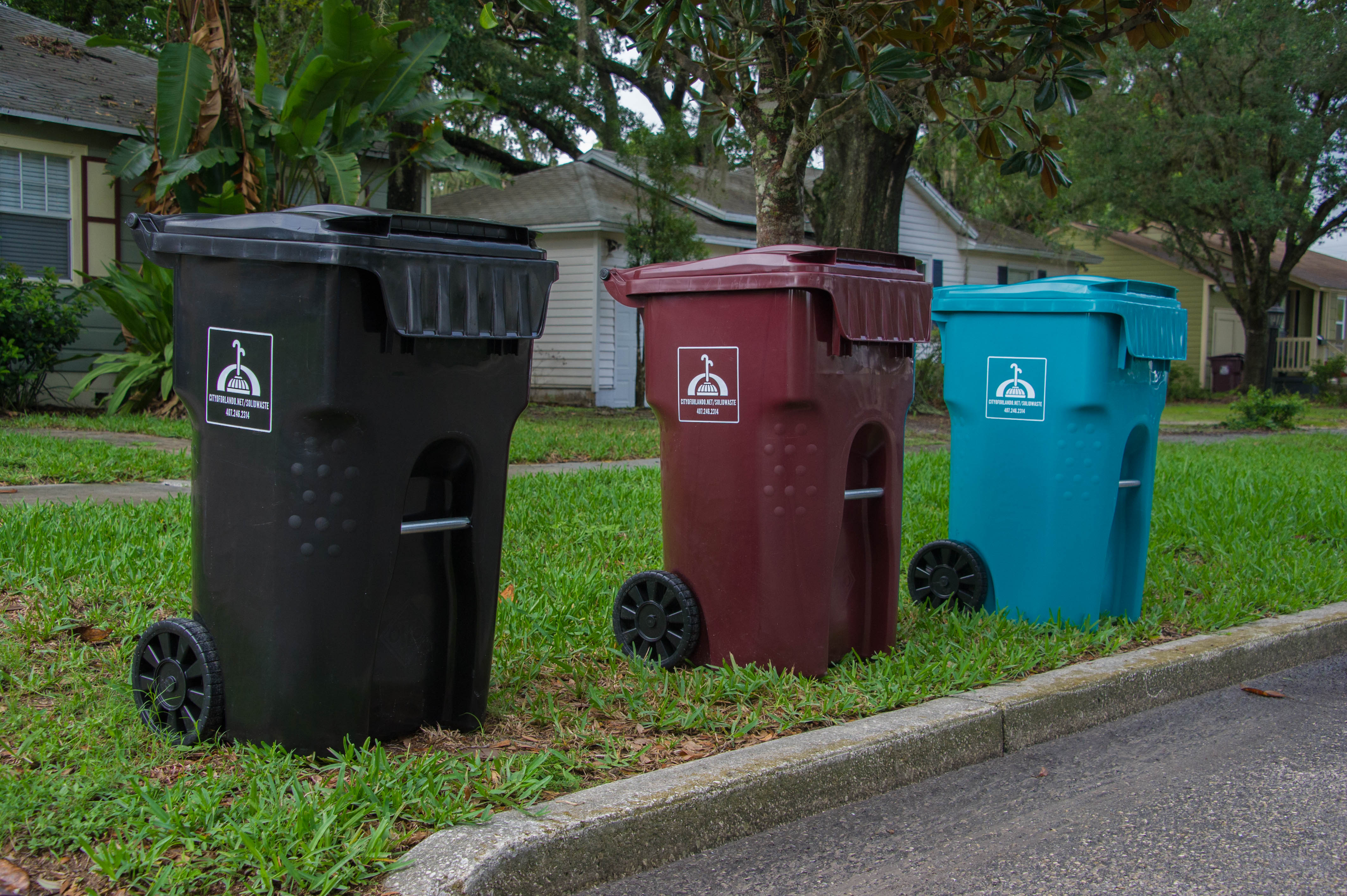 City of Orlando garbage waste containers