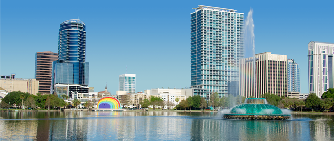 Businesses by Lake Eola