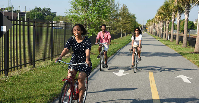 Parks with bike paths 2024 near me