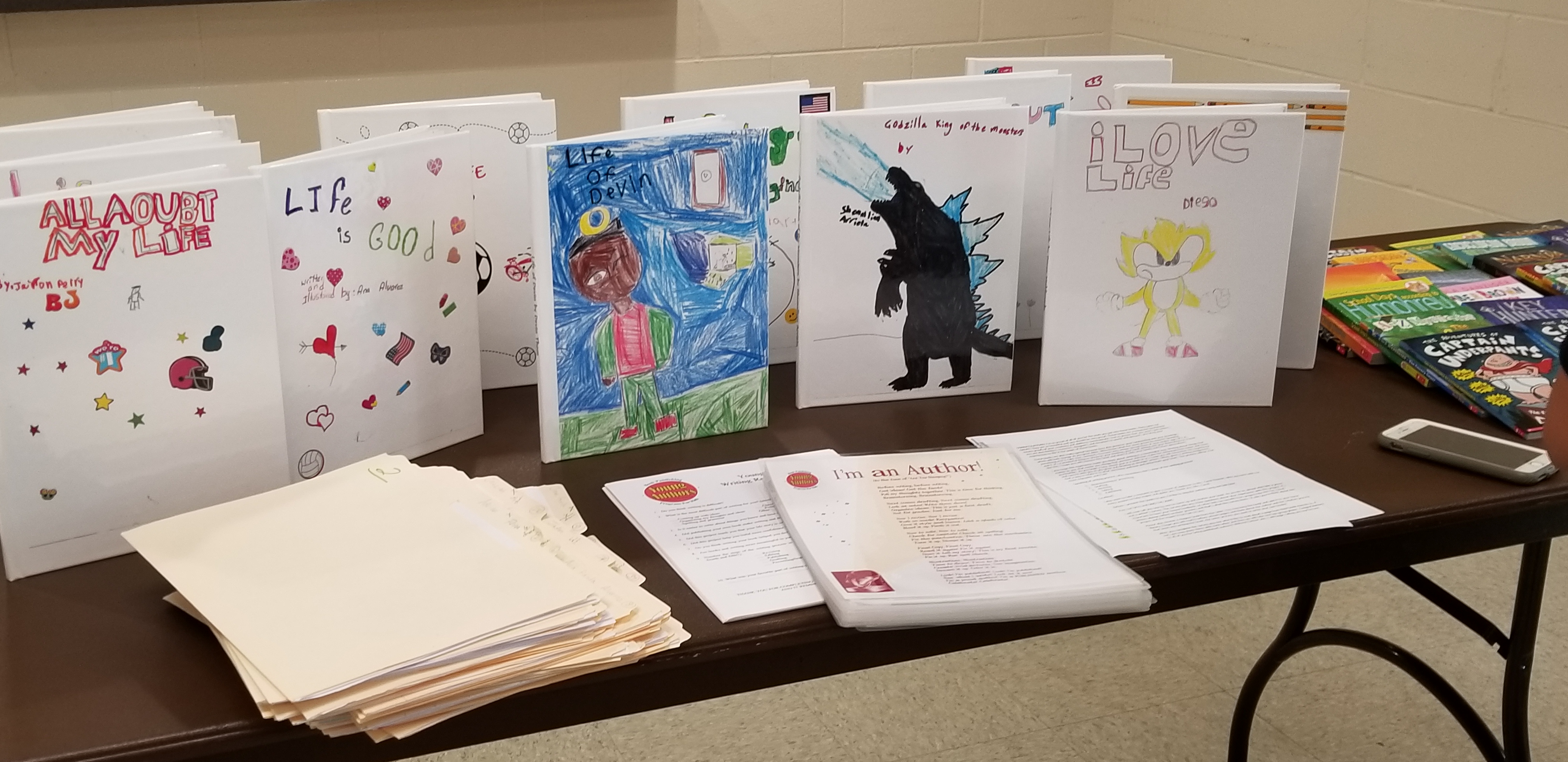 Books written by children in the21st CCLC program.