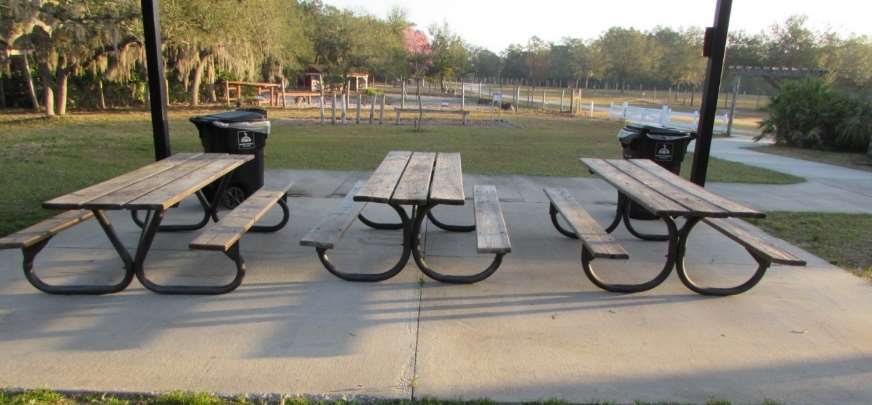 Farm Gazebo tables.