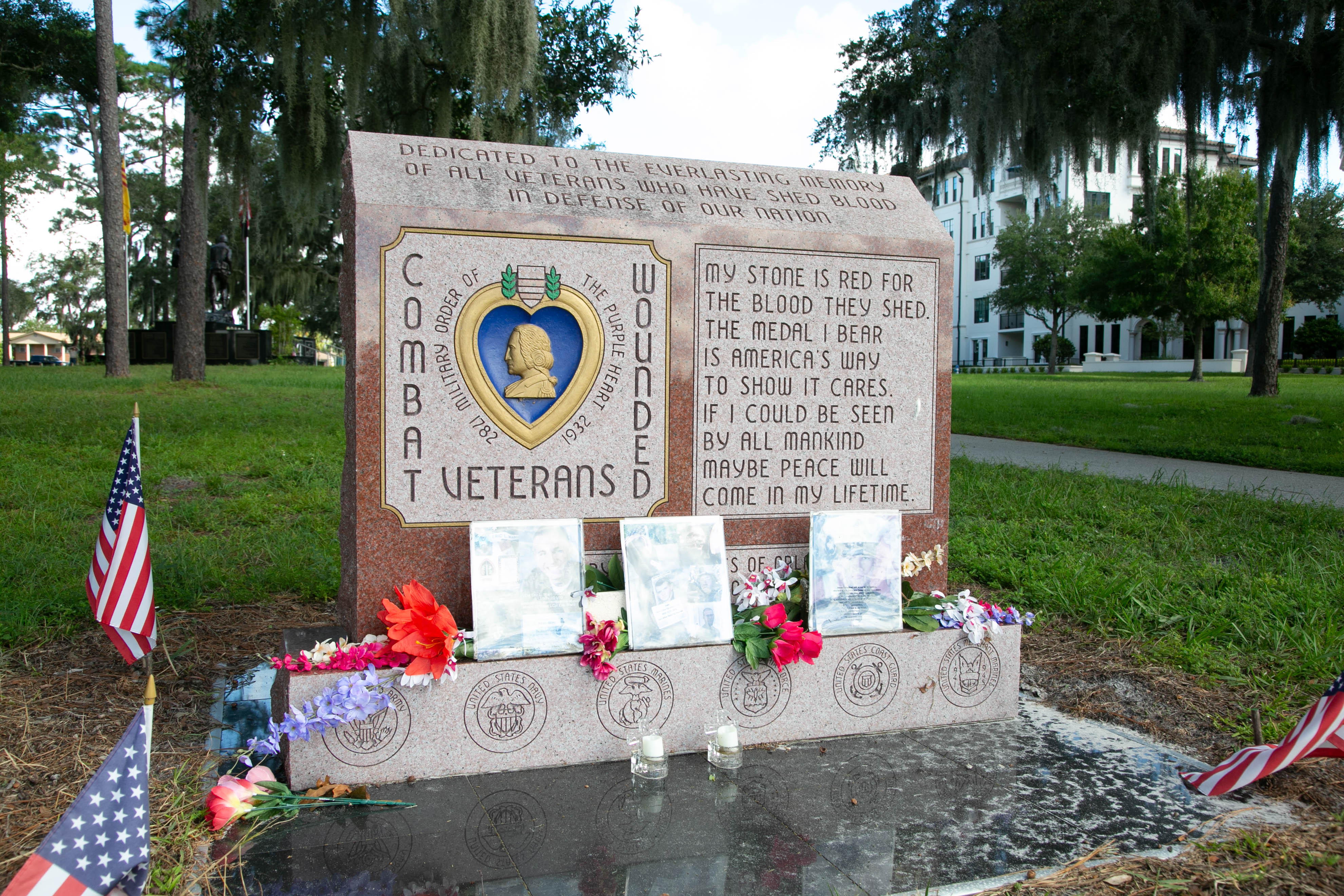 Purple Heart memorial at Orlando Veterans' Memorial Park